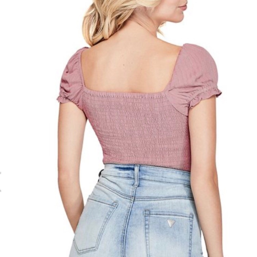 GUESS RUMINA PUFF-SLEEVE TOP - Picture 3 of 3